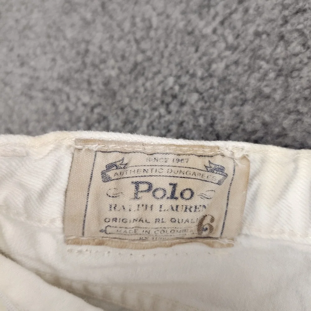 Polo Ralph Lauren Jeans Boys 6 Hudson Slim White NWT